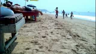 preview picture of video 'Candolim Beach - Goa - Time Lapse January 2012'