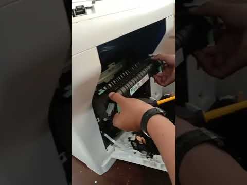 How to remove paper jam at the back of heavy machine printer
