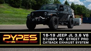SJJ27S Stubby Cat-Back Exhaust System Fits Select Jeep Wrangler JL 2-Door/4-Door 3.6L V6 - Street Pro Muffler - video thumbnail 3