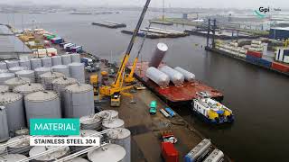 The delivery of 27 stainless steel tanks - for storing edible oils and fats | Gpi Tanks