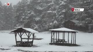 Abant, Beyaz Örtüyle Kaplandı