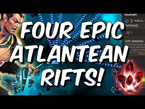 Four EPIC Atlantean Rifts! - 5 Star Champions and 6 Star Shards Plz!! - Marvel Contest of Champions