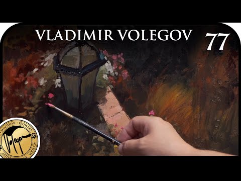 Timelapse of Oil Painting landscape Morning by Vladimir Volegov