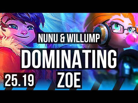 NUNU & WILLUMP vs ZOE (MID) | 600+ games, Dominating | EUW Master | 25.19