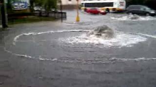 preview picture of video 'Storm sewer flooding in Allston MA, July 10, 2010'