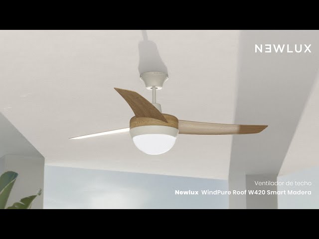 Newlux Roof W420 Ventilador de Techo con Luz 60W Marrón video