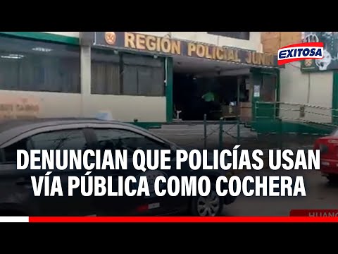 🔴🔵 Indignación en Huancayo: Denuncian que policías usan vía pública como cochera privada