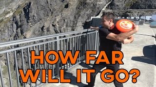 THROWING FRISBEES FROM 200m DAM?! | How Ridiculous