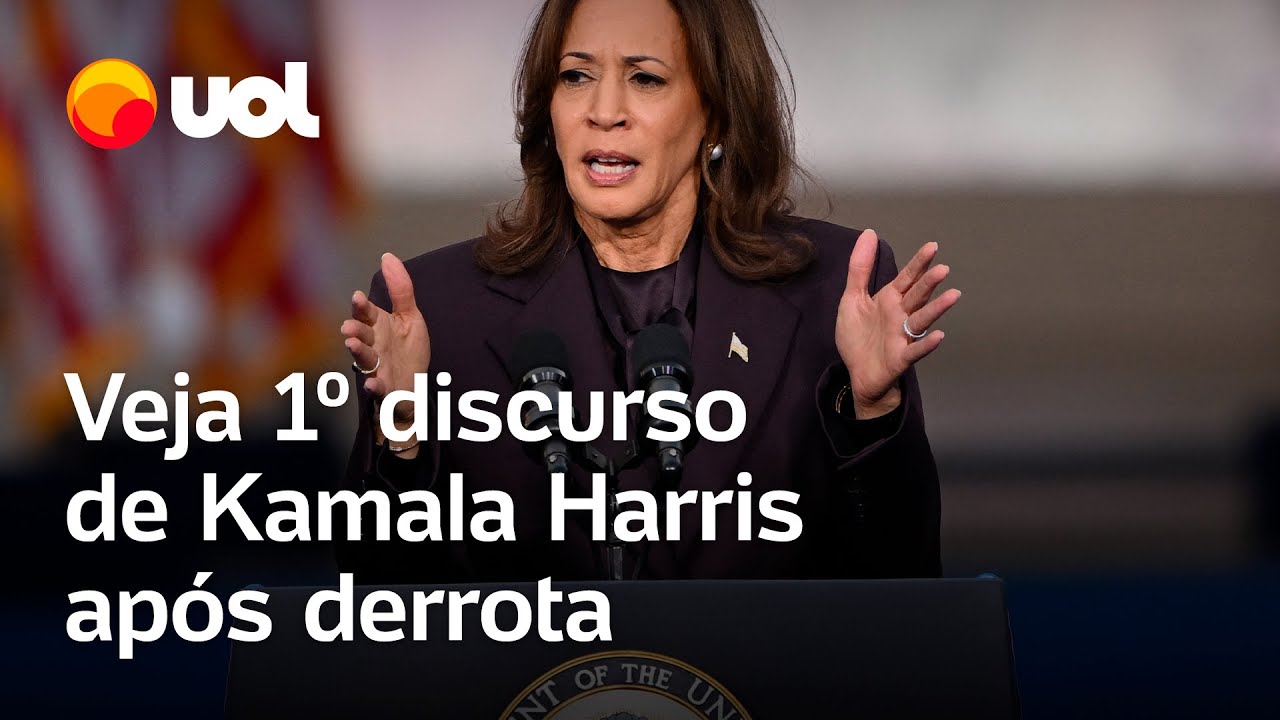 Trump vence eleição: Veja discurso de Kamala Harris na integra em 1ª fala após derrota