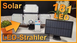 Review: Dametay LED-Strahler mit externem Solar-Panel und 181 LEDs!