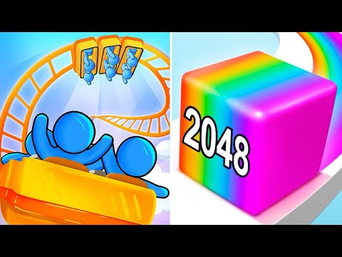 9999 Levels 🔺🔶🔸Jelly Run 2048 vs Runner Coaster Android/IOS All Max Gameplay J1