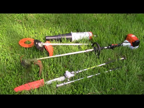 Stihl KOMBI KM 131R ROHE KRAFT!! Reißt Trimmerfäden ab!!! mit 4 Aufsätzen & 8-Zahn-Messer.