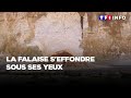 Normandie : la falaise s'effondre sous ses yeux