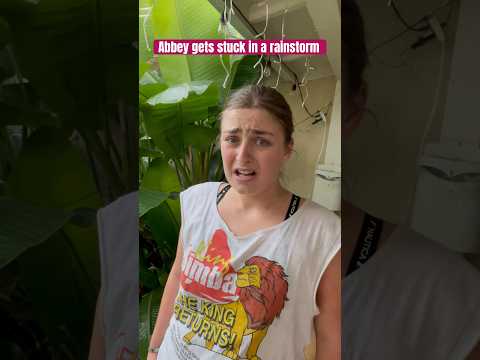 Abbey and her therapist got stuck in the rain on their walk! #abbeysautism