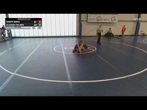 80 lbs Rr Rnd 3   Joseph Bibro, Mat Warriors PWC vs Lillianna Holmes, 84 Athletes