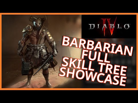 BARBARIAN - Diablo 4 - Full Skill Tree Descriptions - All Skills showcase [PC] [2023] [EA BETA]