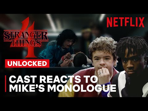 Stranger Things 4 | Stranger Things Cast Reacts to Mike's Monologue | Netflix Geeked