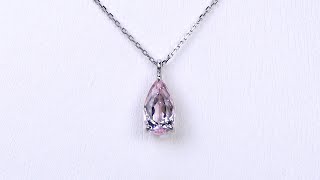 Pt900 ピンクインペリアルトパーズ ペンダント ネックレス
