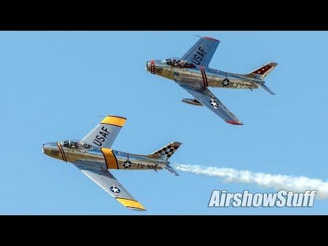 F-86 Sabre Formation Flybys - Northern Illinois Airshow 2017