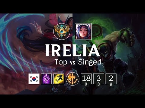 Irelia Top vs Singed - KR Challenger Patch 8.7