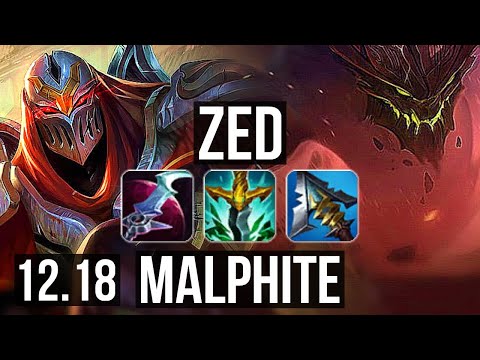 ZED vs MALPHITE (MID) | 9/0/3, 1.6M mastery, 700+ games, Legendary | EUW Diamond | 12.18