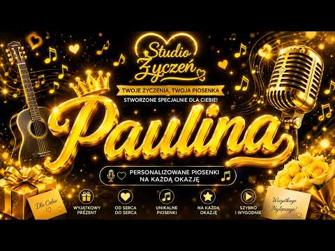 Studio Życzeń – Paulina ❤️ Piosenka Na Imieniny