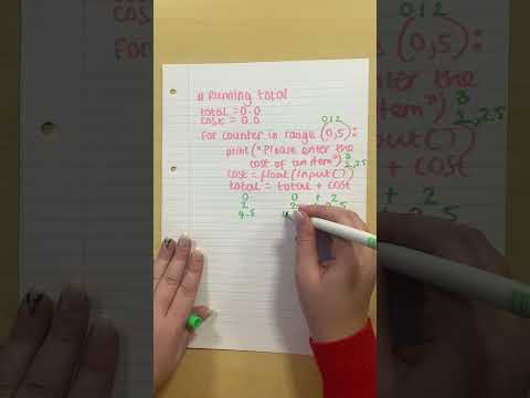 National 5 Computing Running total within a fixed Loop