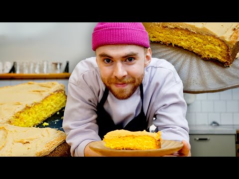 Saffranskaka med vispad smörkoletopping på färskost med Liam Mellberg