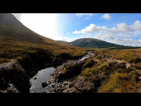 Exploring the Fairy Pools on the Isle of Skye, Scotland.