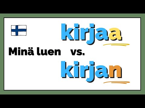 Kirjaa vs. kirjan - two Finnish cases: the partitive and the accusative (or the genitive)