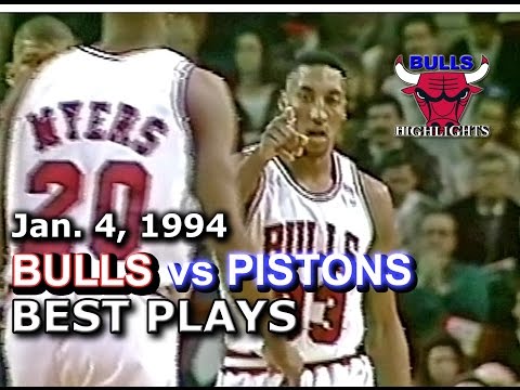 January 04 1994 Bulls vs Pistons highlights