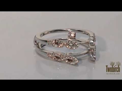 0.38ct Infinity Ring Guard Enhancer - TwoBirch TB-GUARD-0096-WG-G