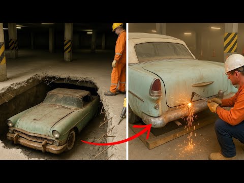 [Full Story] Vintage Car Found Buried in Garage, Worker Cut Open Trunk and Began to Cry…