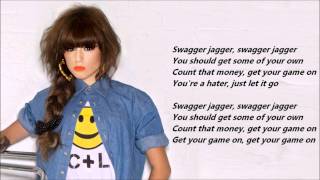 Cher Lloyd - Swagger Jagger /\ Lyrics On A Screen