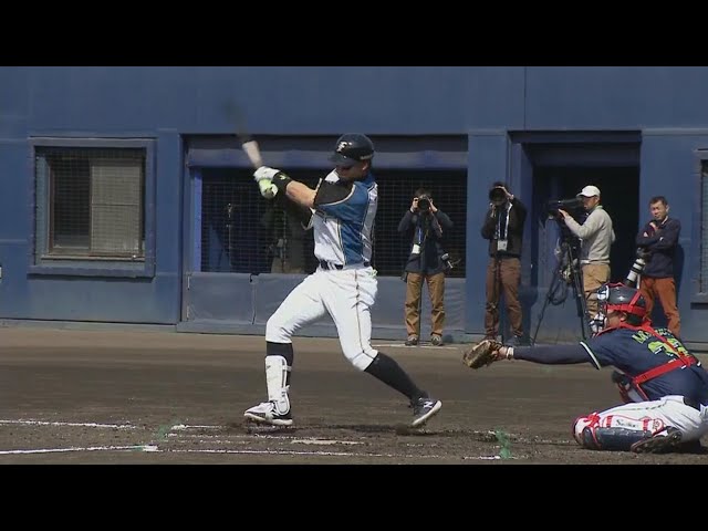 【ファーム】ファイターズ・谷口 今日2本目のヒットは2点タイムリー!! 2018/4/1 F-S(ファーム)
