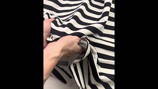 A1_391 Плательно-костюмная черно-белая полоска, ширина 160 см на YouTube