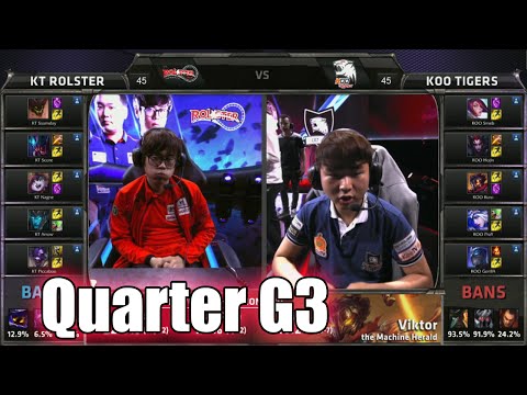KT Rolster vs KOO Tigers | Game 3 Quarter Finals LoL S5 World Championship 2015 | KT vs KOO G3