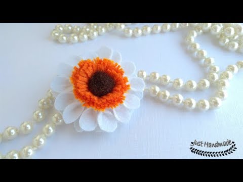 ~JustHandmade~ DIY felt flowers without cutting dies - daisy - Part 4