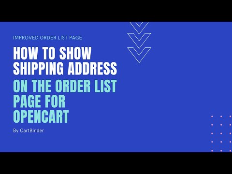 How to Show Address Details On Order List Page Opencart