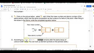 Gizmos Nuclear Decay Diagram Help