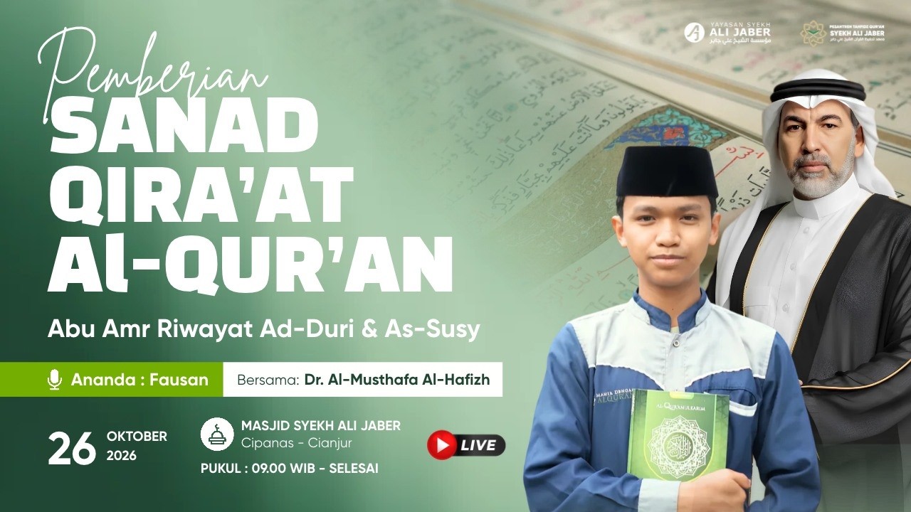 PEMBERIAN SANAD QIRA'AT AL-QUR'AN RIWAYAT ABU AMR RIWAYAT AD-DURI & AS-SUSY // SANTRI FAUSAN