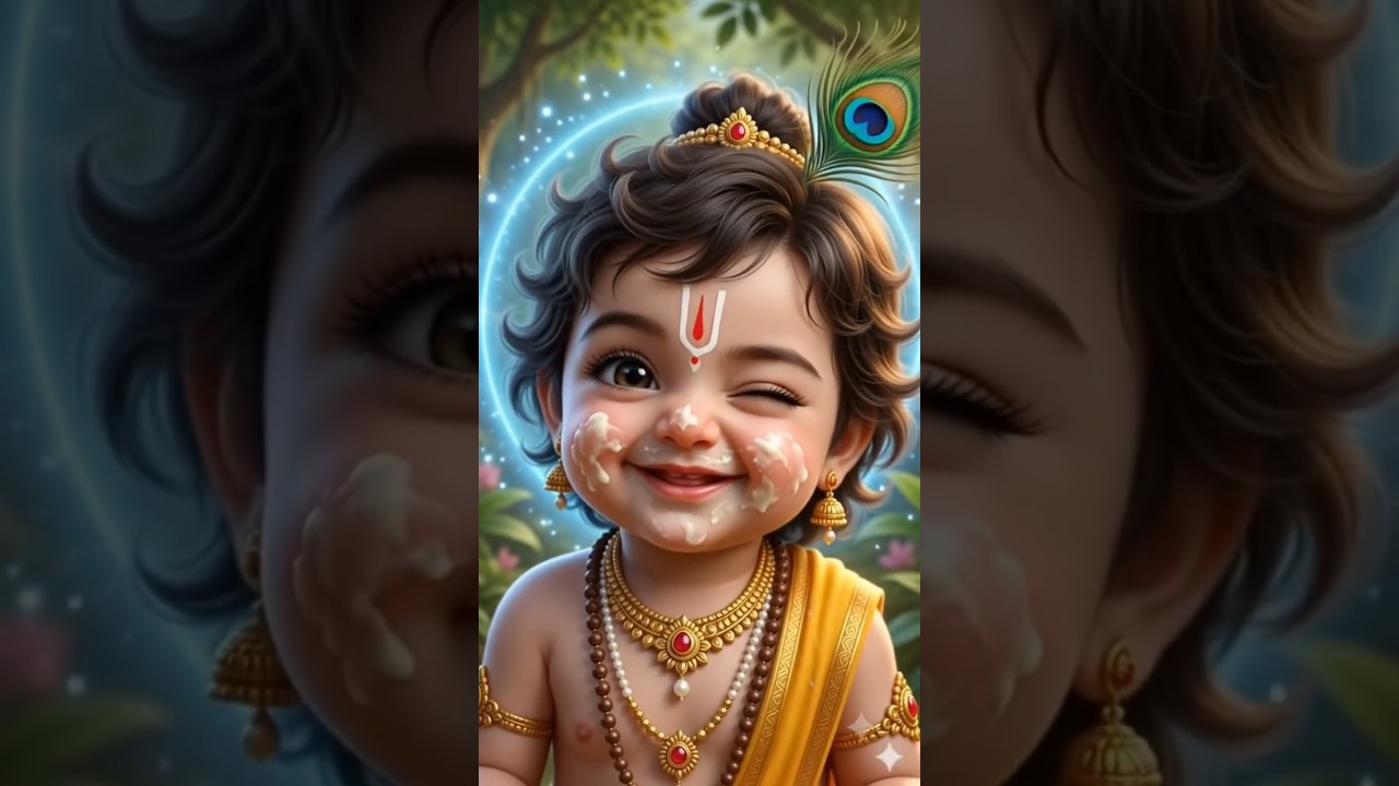 कृष्ण की सबसे मासूम लीला जो दिल जीत लेगी 🧿#Krishna #MakhanChor #RadhaKrishna #ViralStory #Shorts