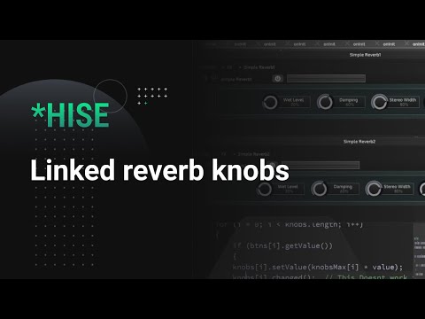 Linked knobs controlling reverb