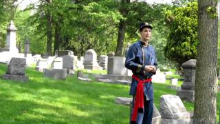 preview picture of video 'Blue & Gray Tour of Greenwood Cemetery, Wheeling,WV Pt. 4'