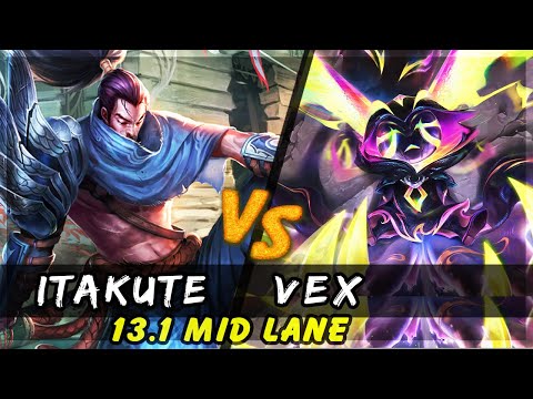 Itakute - Yasuo vs Vex MID Patch 13.1 - Yasuo Gameplay