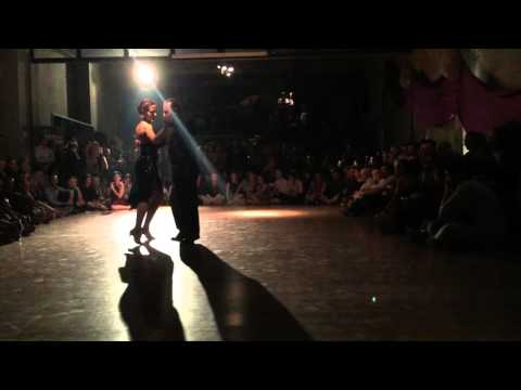  Elias Anastasiou  and  Sofia Netertou  are  dancing  to  a  milonga  at  Athens TangoLovers  in  2016