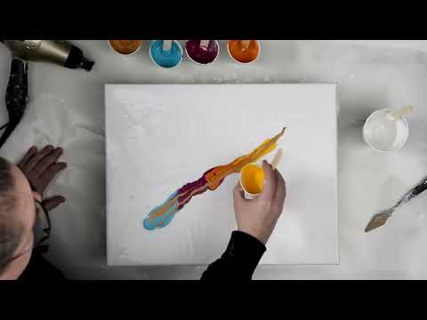 (769) *NEW* Dutch Pour Style, Feather 🪶 Acrylic Pour Painting