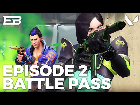 VALORANT EPISODE 2 ACT 1 BATTLE PASS FULLY UNLOCKED! ALL SKINS + VARIANTS! // VALORANT Gameplay (PC)
