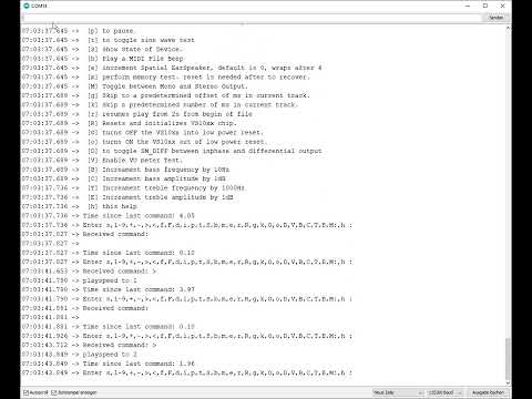 Arduino VS1053 MP2 Schield Demo Programm