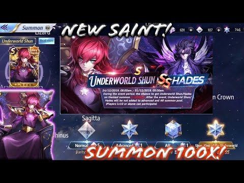 Saint Seiya: Awakening - New Saint: Shun Underworld Gacha Banner with Hades! 100x Summon!